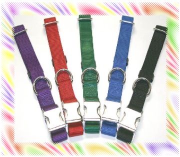 Embroidered Personalized Dog Collar METAL SNAP BUCKLE  