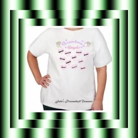 Personalized Grandmas Little Angels T Shirt Sm 6X  