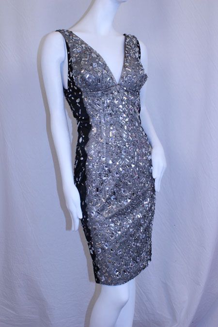 1755 Mandalay Dress Jeweled Encrusted Diamonds 10 M #0008D8  