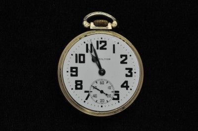   16S HAMILTON 21J GRADE 992B PORCELAIN DIAL BOXCAR NUMBERS KEEPING TIME