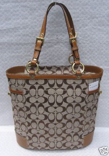 Coach NEW Khaki Tan Signature Gallery Tote Purse 11238  