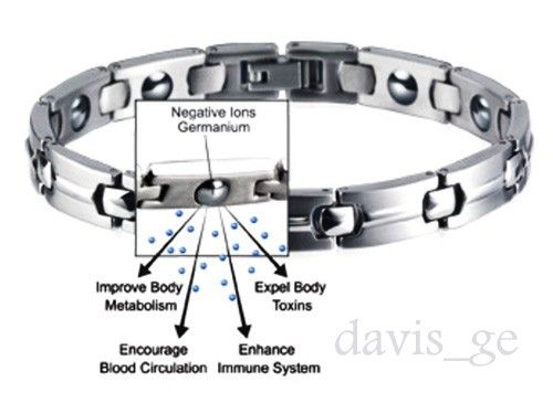 64 Germanium Titanium Steel Energy Necklace Power Balance for Men 