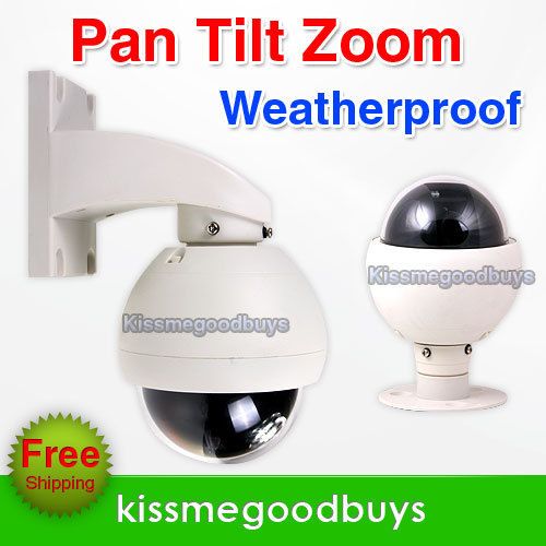 Outdoor Mini 4 PTZ Dome 3x Zoom Sony 1/3 CCD 5 15mm Lens 360° CCTV 