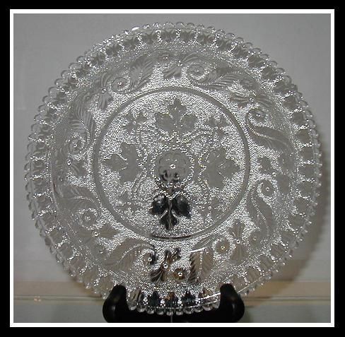 Rare Antique EAPG Glass Lacey Bowl by Boston & Sandwich  