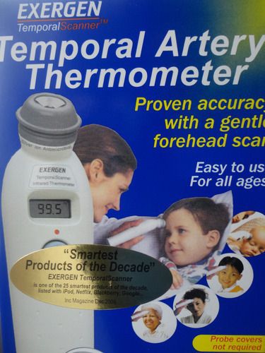 Exergen Temporal Artery Thermometer WITH Silver Ion Antimicrobial Head 