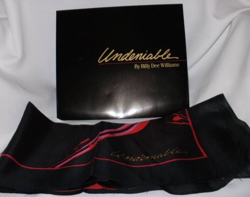 Billy Dee Williams Undeniable Silk Scarf 33X34 NIB  