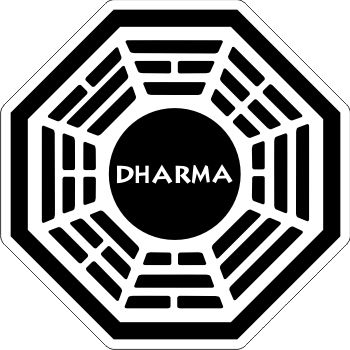 LOST Dharma   Main Logo   Sticker   3.5 x 3.5  