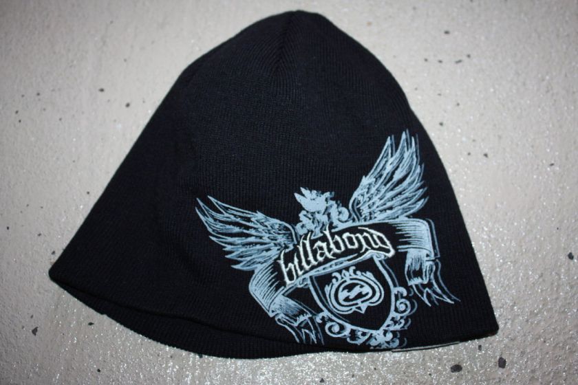 BILLABONG GRAPHICS BEANIE TOUQUE CAP BLACK  