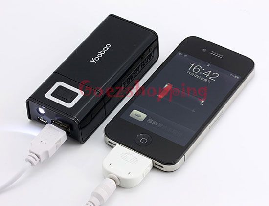 Yoobao 4800mAh USB Charger + LED For iPhone 4 3Gs iPad  