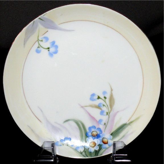 Vintage Nippon Blue Bell Pansy Bread Butter Plate  