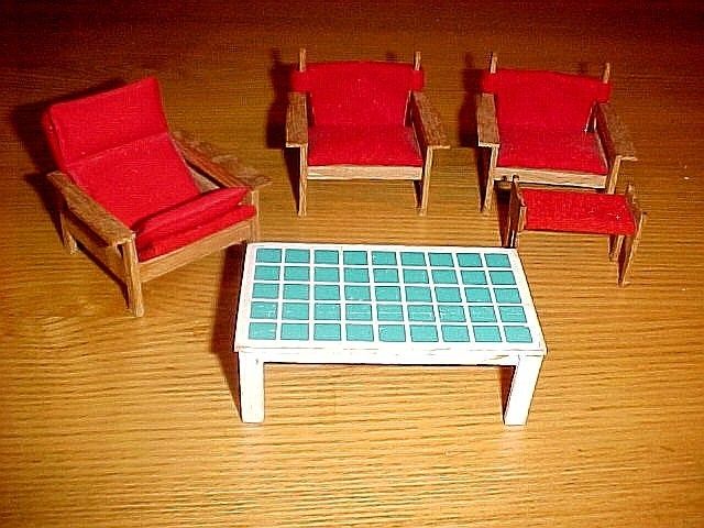 Vintage LISA DOLLHOUSE Danish Modern Lounge #160  