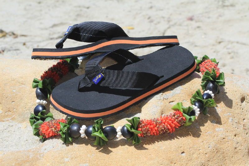 Scott Hawaii Hoku Flip Flops BlackSun size 7 FreeShip &  