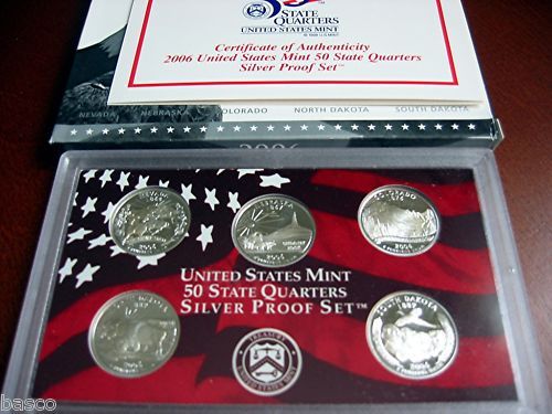 2006 Silver State Quarter Proof Set 5 pc  