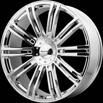 22x9.5 Chrome Wheel KMC KM677 (D2) 6x135 6x5.5  