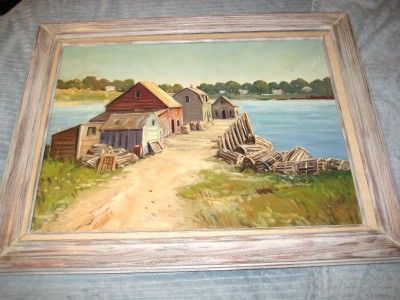 LISTED ARTIST GEORGE H BIGELOW OIL PAINTING NEW ENGLANG  