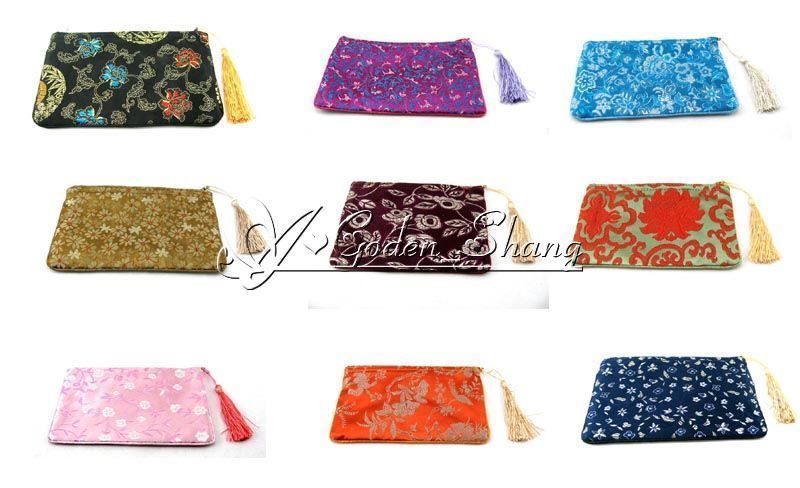 Wholesale 10 pcs brocade purse Wallet One Zip W814  