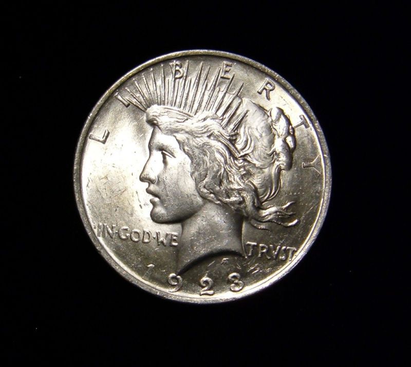 United States 1923 P Peace Silver Dollar Coin BU GEM  