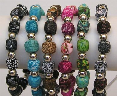 VIVA BEADS CLASSIC 8mm SQUARE BRACELET SPRING 2010 NWT  