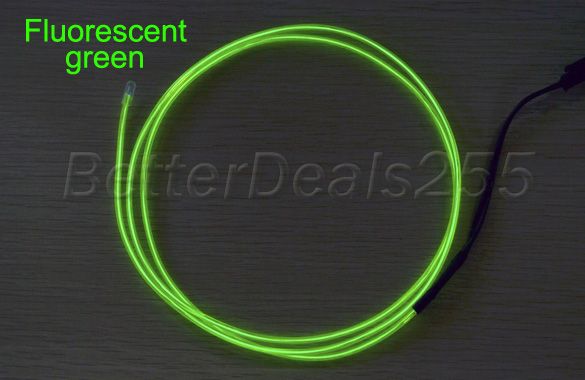 Flexible Neon Light Glow EL Wire Rope Tube Car Party 1M Fluorescent 