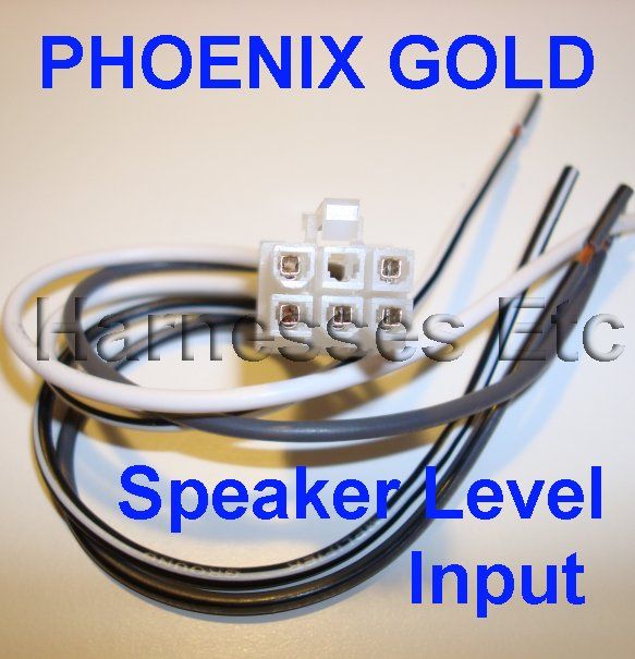 HI Up for sale is 1 6 PIN speaker level input plug for Phoenix Gold 