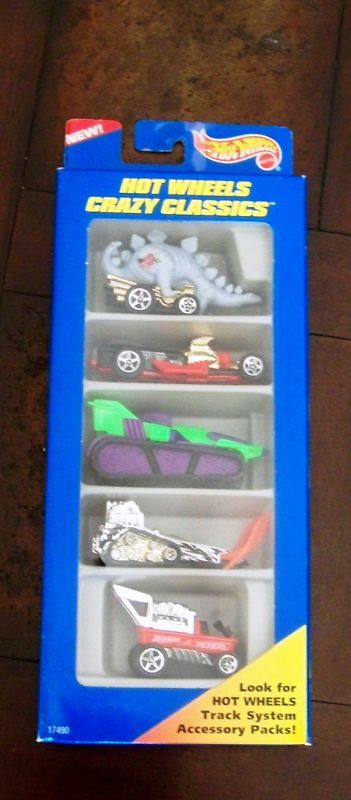 1996 HOT WHEELS CRAZY CLASSICS GIFT PACK   5 CARS   