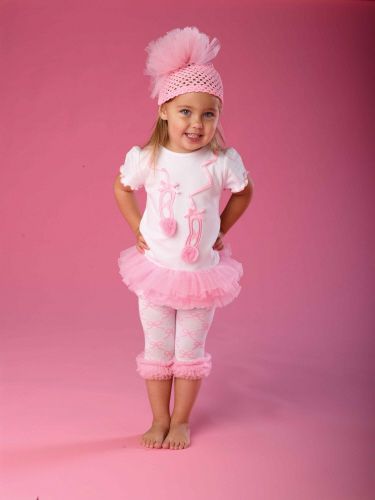 Mud Pie Tiny Dancer Ballet Shoe Tunic And Capri Legging 0 6, 9 12M, 12 