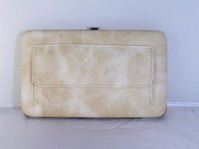 Bone Tan Western Cowgirl Rhinestone Flat Thick Checkbook Billfold 