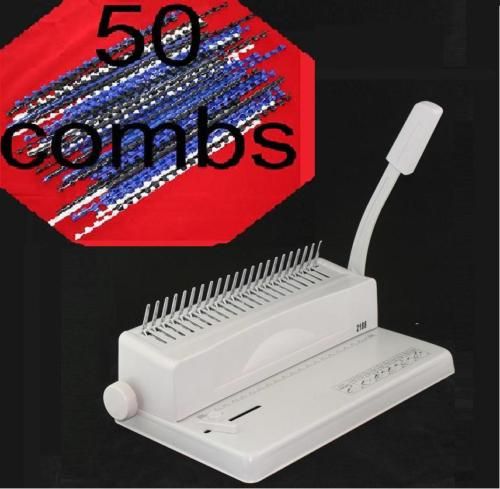 NEW HEAVY DUTY COMB BINDING MACHINE W/ 50 FREE COMBS  