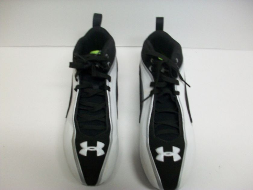 UNDER ARMOUR FOOTBALL SHOES CLEATS SIZE 11 BLACK/WHITE  