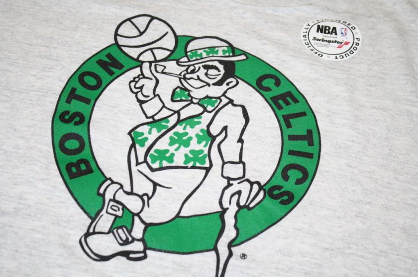 Vintage Boston Celtics T Shirt NBA Larry Bird McHale  