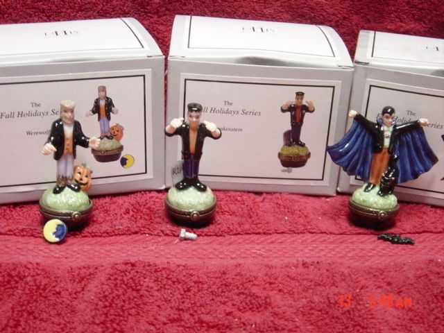 phb midwest Set of 3 Halloween Monsters trinket boxes  