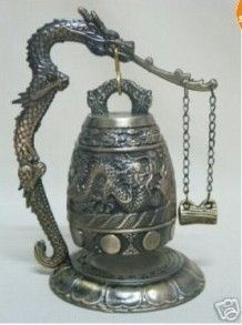 Collectible Tibet wonderful carved brass bell  