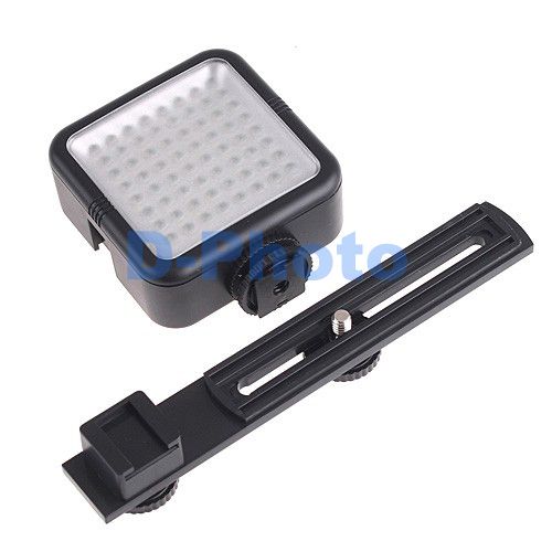 Universal Camera Camcorder Video Light & Bracket 64 LED  