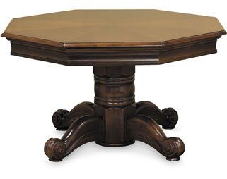 54 OCTAGON 2 in 1 CARD GAME TABLE ~ POKER & DINING in PECAN  