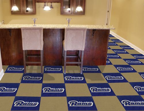 ST LOUIS RAMS 18X18 CARPET FLOOR TILES 20PCS SET  