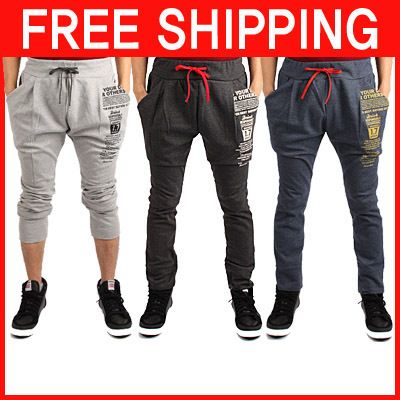 BAGGY SKINNY CASUAL LONG PANTS UNISEX MEN WOMEN Athletic COTTON 