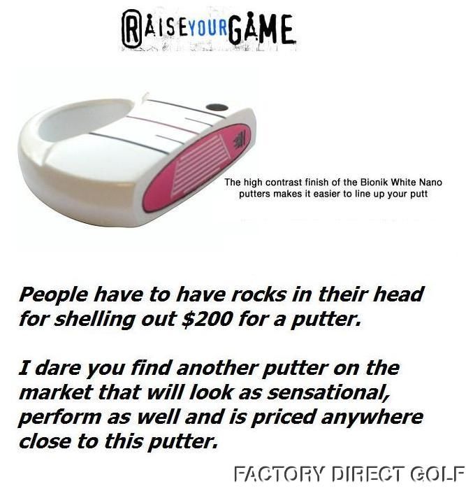 HOT Left Handed Hand Ice WHITE GHOST 52 Long Putter  