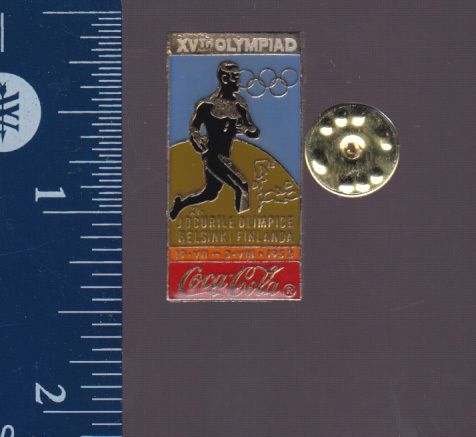 HELSINKI 1952 Summer Olympics Poster Coca Cola 1996 PIN  