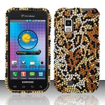   Fascinate Showcase Mesmerize i500 Hard Case Snap Cover Cheetah Bling Z