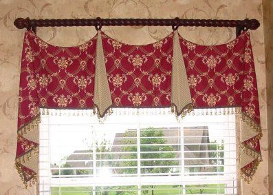 CUSTOM BETHEL VALANCE DRAPES MADE W/ CUSTOMERS FABRIC  