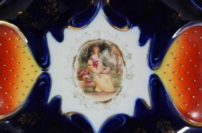 IPF Germany c1903 30 Porcelain Plate Cameo Cobalt Blue  