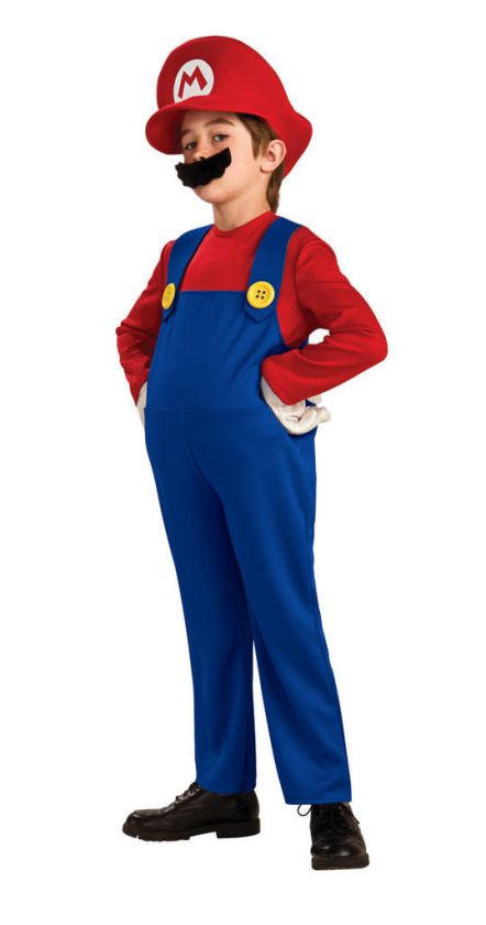 SUPER MARIO game deluxe kids boys halloween costume S  