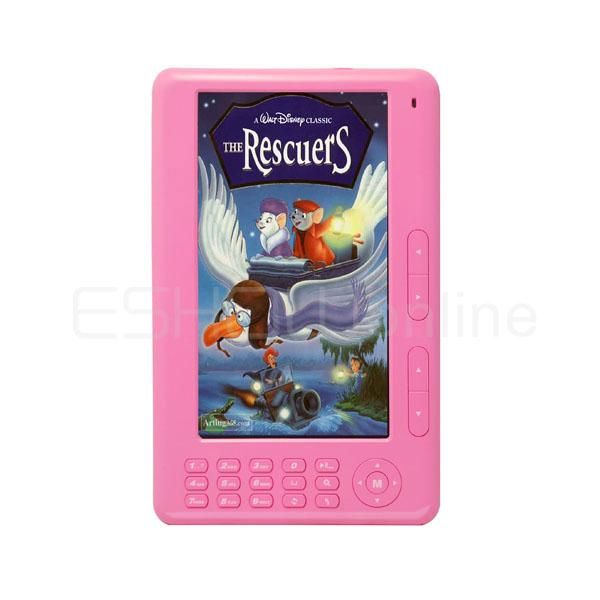 Pink 7 Color TFT LCD screen Buttons E book Reader 4GB  