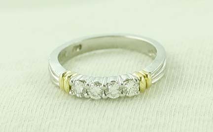 Scott Kay Platinum & 18K Gold Diamond Ring