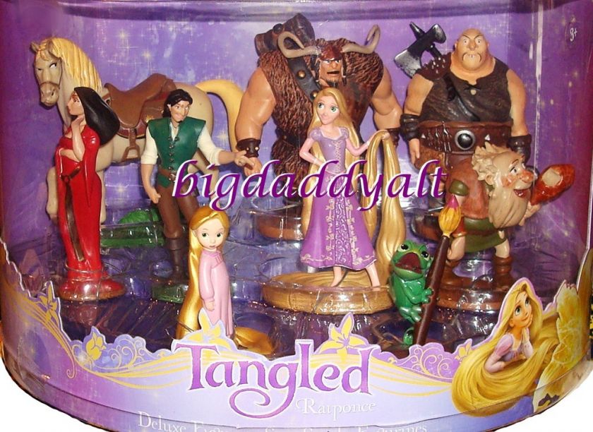 DISNEY TANGLED RAPUNZEL CAKE TOPPER FIGURE 9 pc PLAYSET  