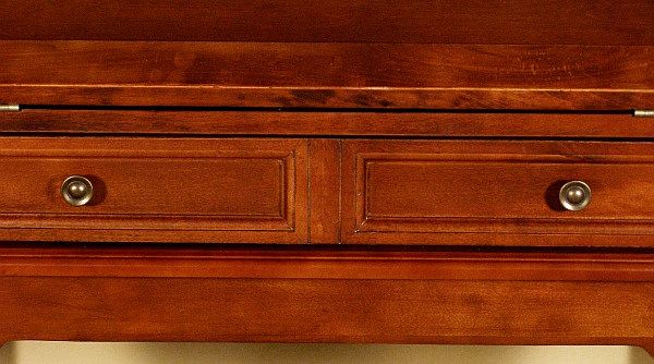 Mahogany Slant Lid Drop Down Desk Writing Table  