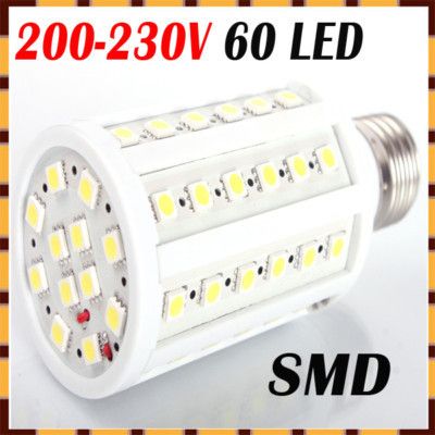 1080LM 10W E27 60LED SMD Screw Corn Light Bulb 200 230V  