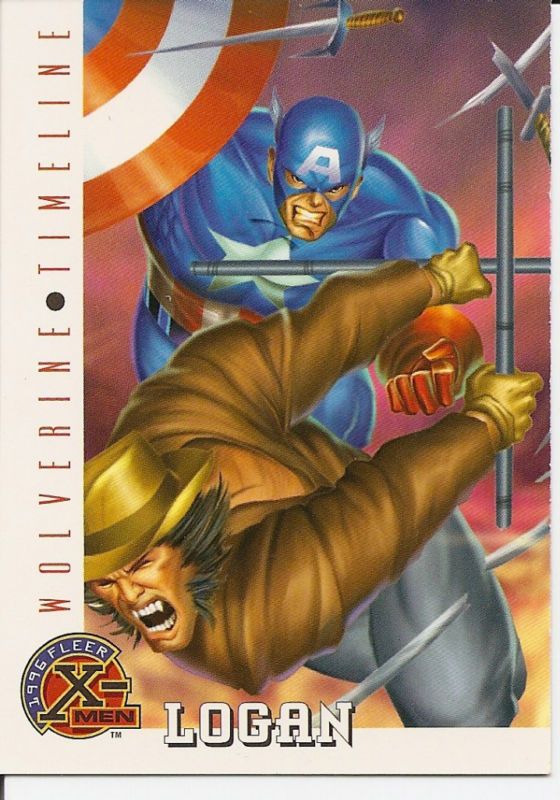 1996 X MEN Fleer Trading Card #80 Logan ANDY KUBERT  