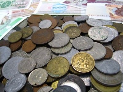 Mixed World Coin Lot Foreign Currency Notes Collection  