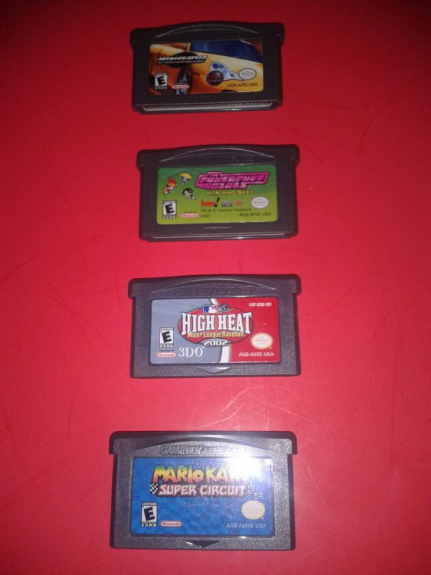 LN GAME BOY ADVANCE DS HIGH HEAT 2002  MARIO KART CIRCUIT  POWERPUFF 